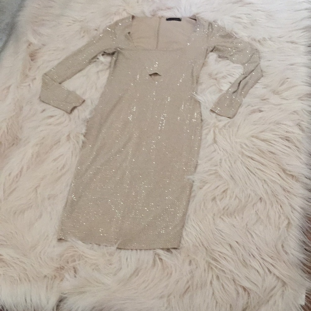 Tan dress with studs